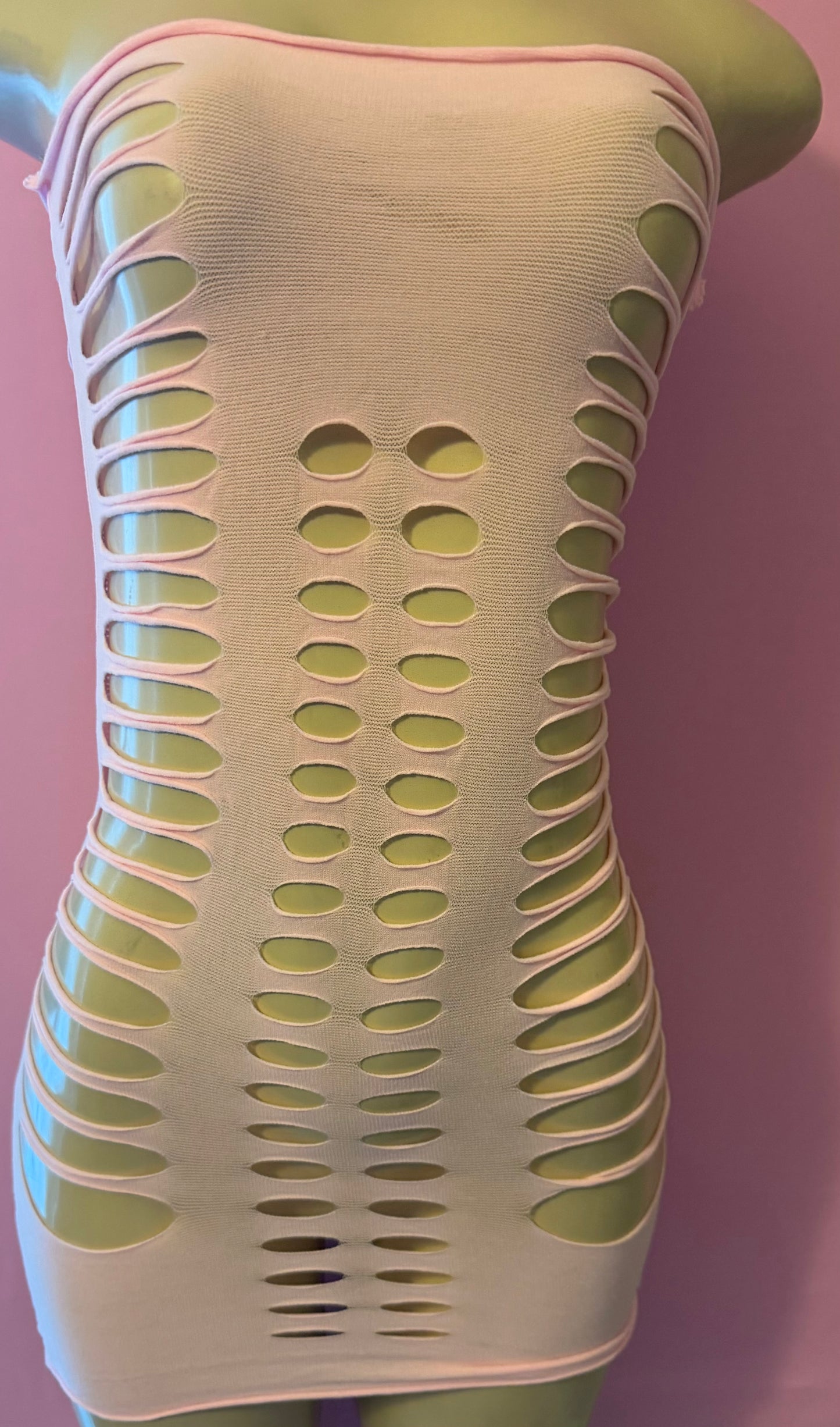 Baby pink tube dress