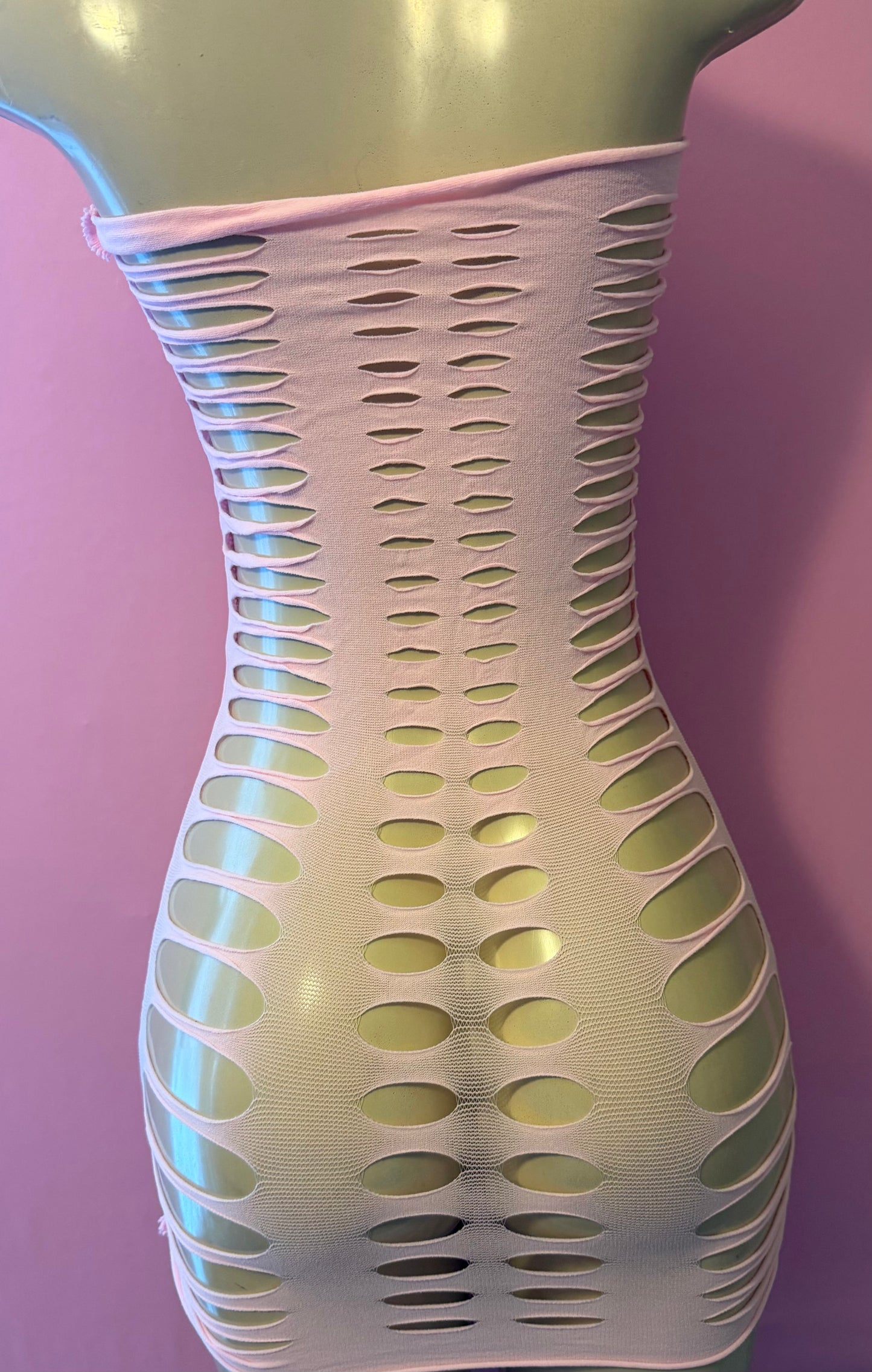 Baby pink tube dress