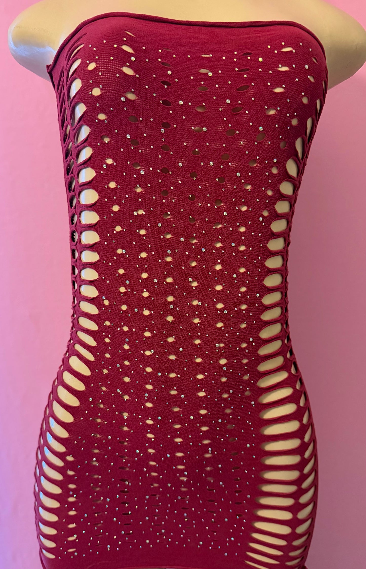 Burgundy Lace Dress